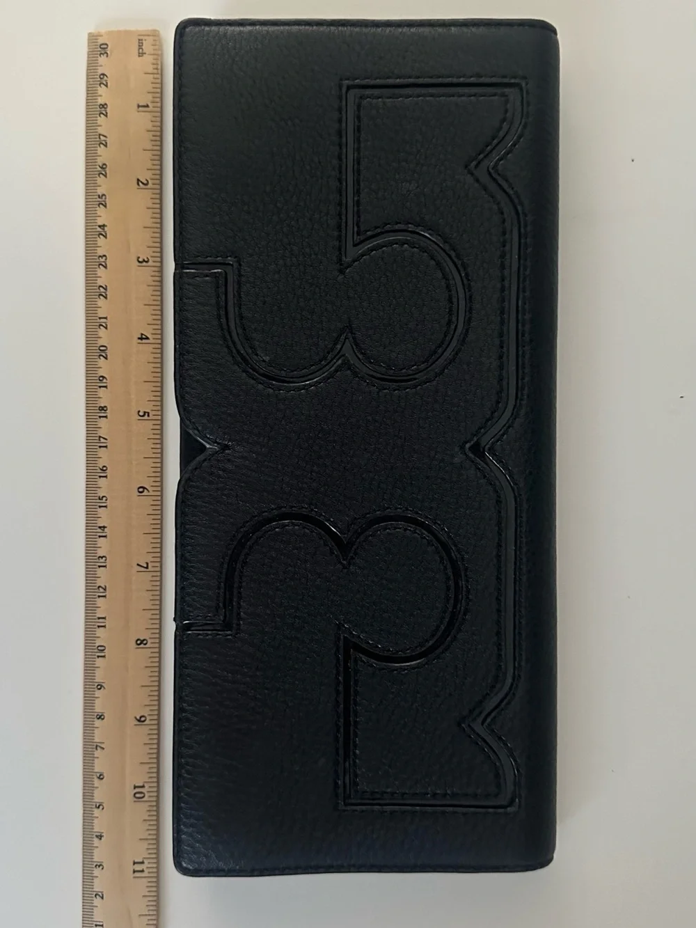 Tory Burch - Serif Leather Clutch Black
